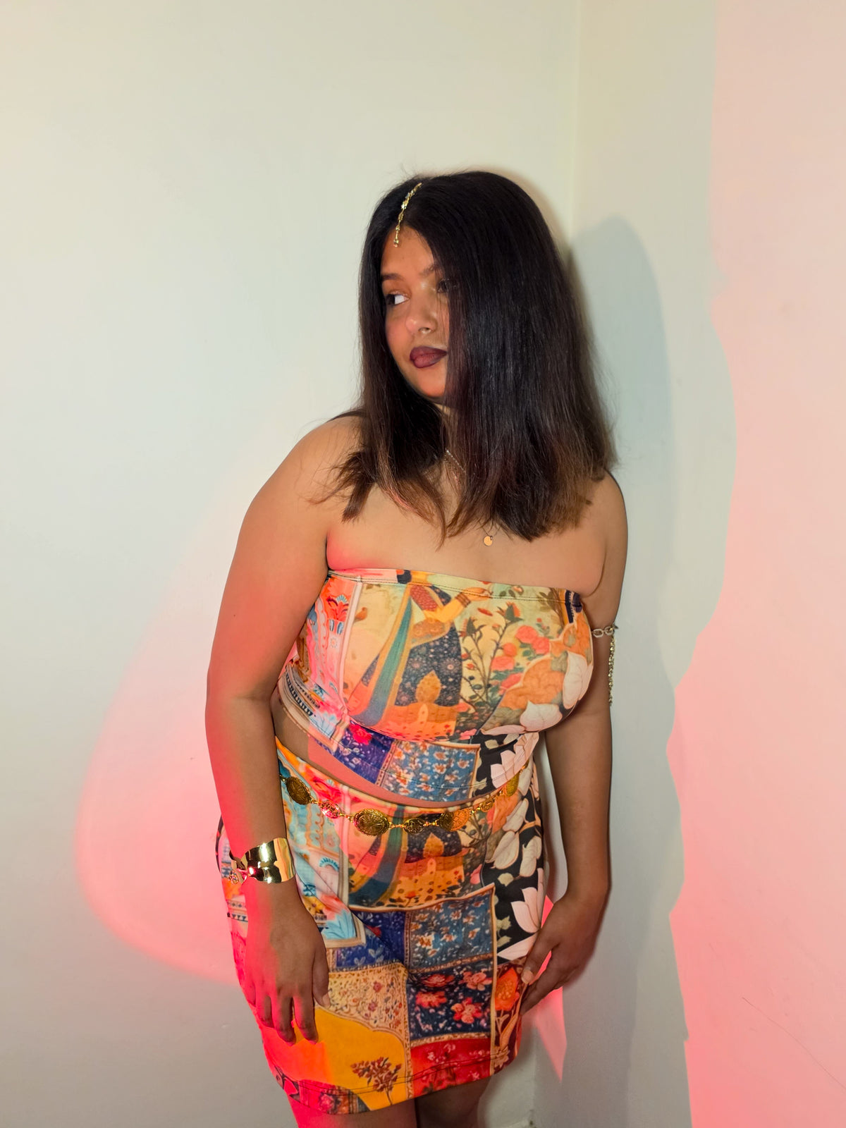 Floral Tube Top with Mini Skirt