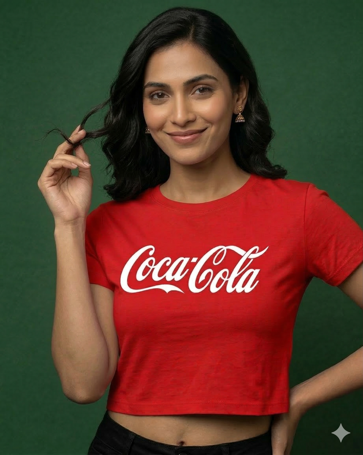 Women's Red Cola Crop Top