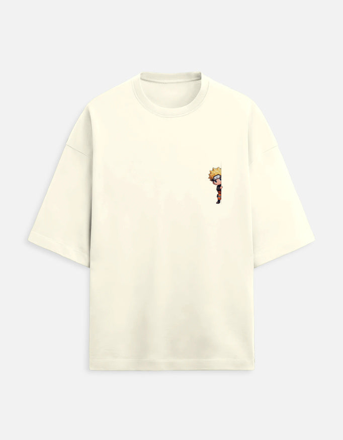 Oversized Terry pocket print tshirt Off White
