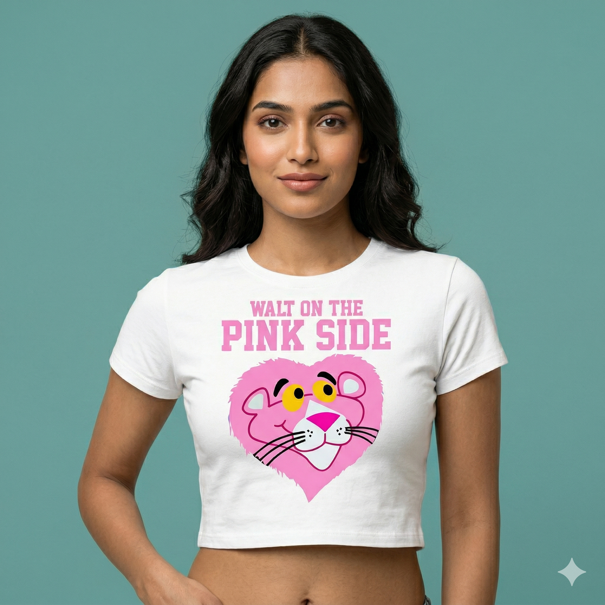 White Graphic Croptop