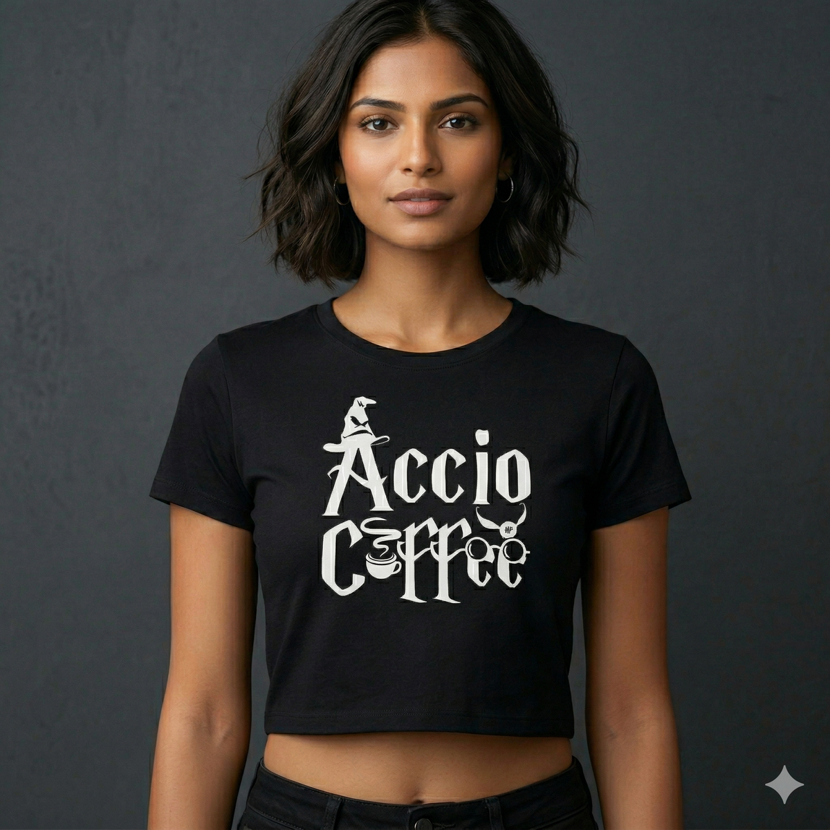 Black Coffee Lover CropTop