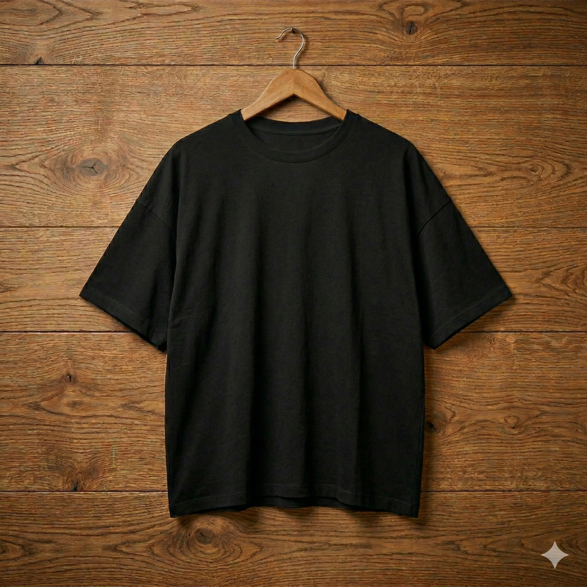 Black Plain Oversized T-Shirt