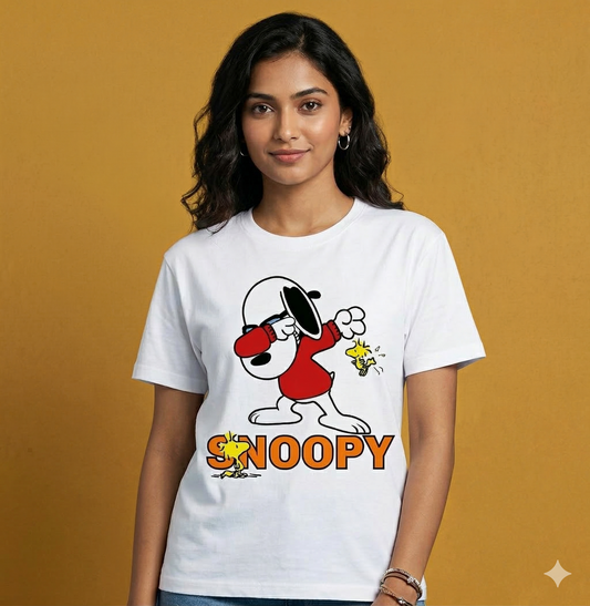 Women Crew Neck Tee - Snoopy