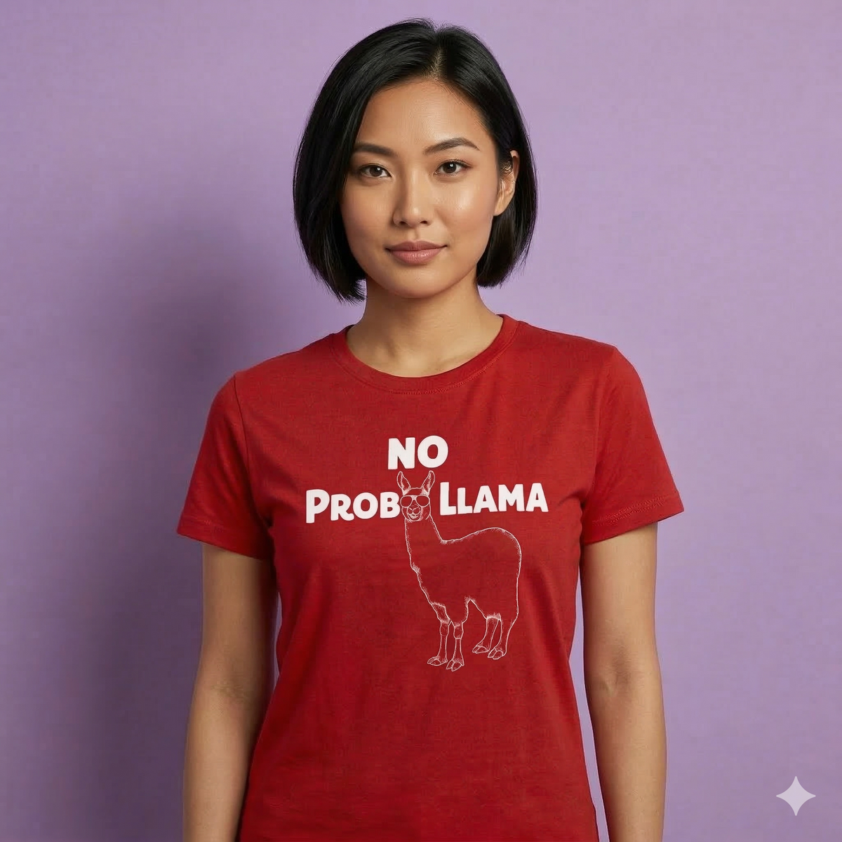 Women Crew Neck Top - No Probllama
