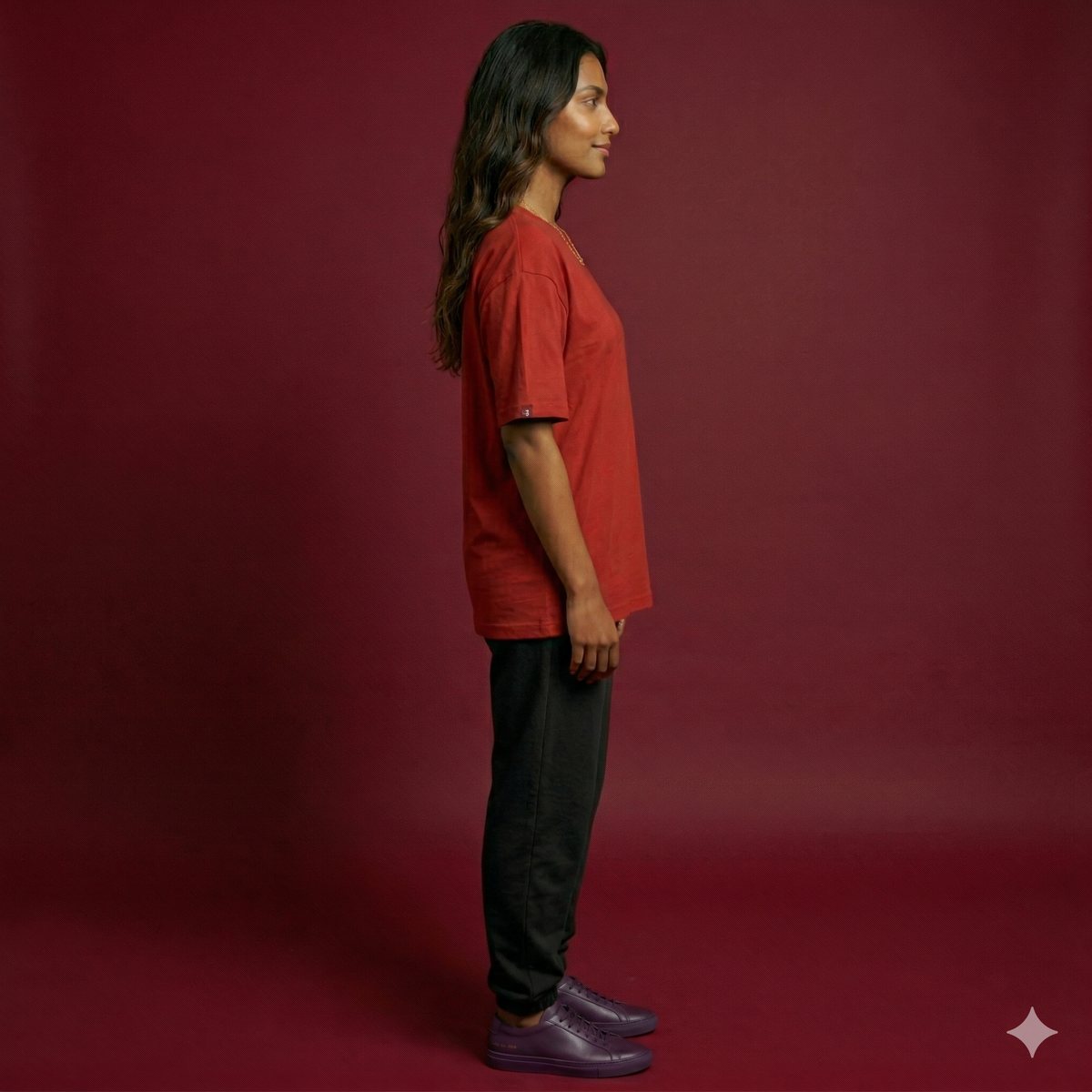 Red Plain Oversize Tshirt
