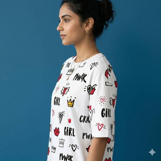 Girl Power Oversized Tshirt