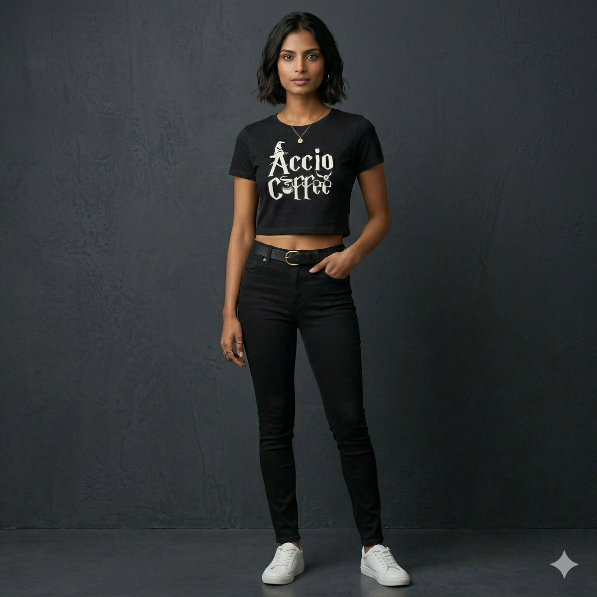 Black Coffee Lover CropTop